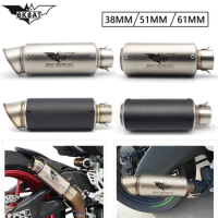 51mm Universal Motorcycle exhaust Escape mufler For HONDA forza 300 cb500x cb650r vt xr 400 xadv 750 cb 400 125 cbr650r nc750x