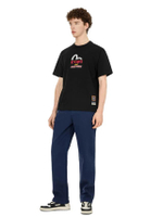 Men T-Shirt Daruma and Totem Print Relax Fit