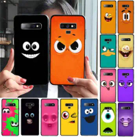 YNDFCNB funny face cartoon Soft black Phone Case For Samsung Galaxy A30 A20 S20 A50S A30S A71 A10 A10S A7 A8 A6 plus Cases
