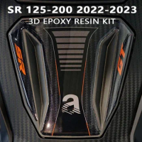 For Aprilia SR 125-200 Accessories Tank Pad 3D Epoxy Resin Sticker Protection Kit For Aprilia SR GT 200 125 2022-2023