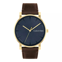 Calvin Klein Jam Tangan Pria Calvin Klein Slate 25200261 Men Blue Dial Brown Leather Strap