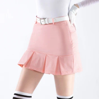 Love Golf Skirts Women's Sports Short Skirt Quick-drying Pleated Skort with Inner Pants Breathable Slim Ladies Golfwear
