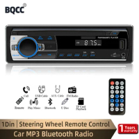 BQCC Car Radio 1 din MP3 Player Digital Bluetooth Car Stereo Player FM Radio Stereo Audio Music USB/SD with In Dash AUX Input