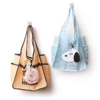 【Norns】Peanuts史努比肩背型環保購物袋(Snoopy 環保袋 折疊購物袋 收納袋 手提袋 Eco Bag)