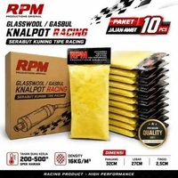 RPM Glaswool Kuning Racing Premium Tebal - Glasswool Gasbul Knalpot Anti Bakar 10 pcs