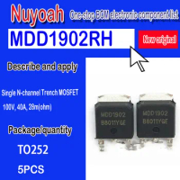 The new original spot MDD1902RH N-channel 100V 40A MOSFET SMD TO-252 Single N-channel Trench MOSFET 100V, 40A, 28m(ohm) 5pcs