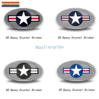 3D Epoxy Dome Silicone Car Sticker US Air Force Star Military Standard PVC Car Motorcycle Trolley Case Laptop Vinyl Decal