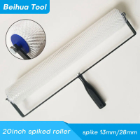 20inch Spiked Roller Brush Self-leveling Cement Tools 50cm Plastic Screed Spike Roller berry for Epoxy Floor Paint Tools