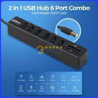 USB Hub 6 Port Combo Card Reader SD/TF Card - CB220602