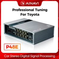 Ainavi P48E Car DSP For Toyota Digital Signal Processor Car Amplifier 31-Band Equalizer 8-Channels Output 4-Channels Input