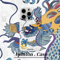Blue Flying Dragon. Compatible For iPhone 16 16e 15 14 13 12 11 X XR XS X78Plus Minimalist Ins Style