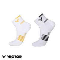 【VICTOR 勝利體育】運動女襪 低筒襪、無止滑襪(C-5116 C黑/E黃)