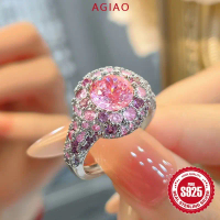 AGIAO Cincin Zircon 5A 925 Perak