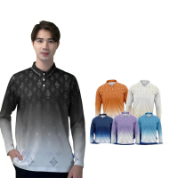 MAWIN เสื้อโปโล-แขนยาว ลายไทยกัญญารัก ใส่ได้ทั้งผู้ชายและผู้หญิง