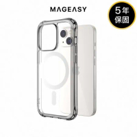 MAGEASY iPhone 14 Plus 6.7吋 Alos M 磁吸軍規防摔透明手機殼(五年保固永不泛黃)