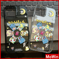 Mowin - เคส iPhone 16 Pro Max iPhone 11 สีสันสดใส เคส TPU นิ่ม ลายการ์ตูนเด็กผู้ชายสุดน่ารัก ใช้ได้ก