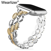 Wearlizer Original Stainless Steel Watch Strap for Fitbit Versa Band Replacement Metal Bracelet for Fitbit Versa 2 Watchband