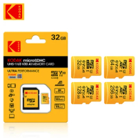 Original KODAK 32GB 64GB 128GB 256GB Memory Card 64GB U3 4K Micro TF SD Card 64G SDHC Minisd UHS-I C10 TF Trans Flash card
