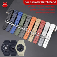 Rubber Strap for Casio G SHOCK GA 2100 DW-5600 Sport Bracelet Watch Band Stainless Steel Buckle TPU 16mm Replacement Wristband