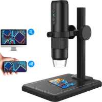 1600X WiFi Digital Microscope With 8 LEDs 1080P HD USB Microscopes Zoom Camera Magnifier For Cell Phone PC Repair Tools