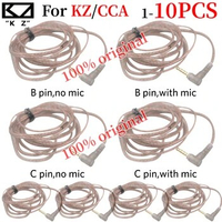 1-10PCS Original KZ Earphones Cord Gold Silver &amp; Copper Cube Mixed Upgrade Cable Headset Wire CRA/ZS10 Pro/EDX Pro/ZSN/ZSR