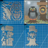 Lucky Goddess Metal Cutting Dies Build up Owl diy Scrapbooking Photo Album Decorative Embossing Paper Card Crafts Die