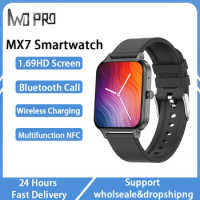 2022 IWO MX7 Smart Watch Men Women Bluetooth Call Sports Smartwatch Multi-sport Modes Heart Rate Monitor Watches for Women