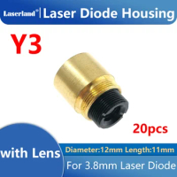 20pcs Focusable 1211 Brass Housing Heatsink Lens for 3.8mm TO-38 Laser Diode LD