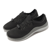 【Crocs】休閒鞋 Literide 360 Pacer W 女鞋 黑 灰 鞋帶款 支撐 舒適 基本款(2067050DD)