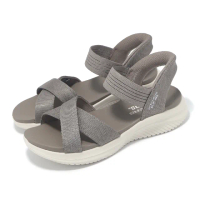 【SKECHERS】涼鞋 Ultra Flex 3 Slip-Ins 女鞋 棕灰 守護地球系列 瞬穿科技 輕量 健走涼鞋(119975-DKTP)