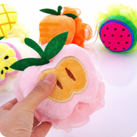 【兒童浴花】水果色洗澡神器沐浴球浴花球搓澡泡澡可愛小孩浴花