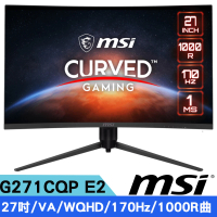 【MSI 微星】G271CQP E2 27吋 2K VA曲面螢幕