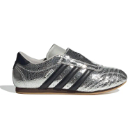 【adidas 愛迪達】Taekwondo W 女鞋 銀黑色 膠底 亮面 無鞋帶 跆拳道鞋 休閒鞋 JH9664