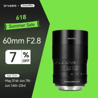 7artisans 60mm F2.8 APS-C Manual Macro Prime Lens For Canon EOS-M M50 M50 Mark II Sony E ZVE10 Fuji FX X-A1/ X-T1 XT30