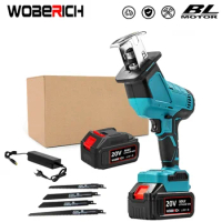 Brushless Cordless Electric Reciprocating Saw Brushless Electric Saw Metal Wood Cutting Tool For Makita 18V Battery By WOBERICH