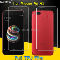 Front / Back Full Coverage Clear Soft TPU Film Screen Protector For Xiaomi Mi A1 / 5X MiA1 Cover Curved Parts (Not Glass)