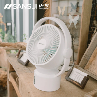 SANSUI 山水 9吋美型移動智慧驅蚊循環充電式風扇 SDF-0915(靜音 省電 循環扇 電風扇 露營)