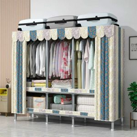 簡易衣櫃大升級 鋼管加粗加固超穩固 合金介面耐用抗造 輕鬆承載大量衣物 簡約設計風格百搭 經濟型價格超實惠 組裝便捷省時省力 強大收納整理功能 讓衣物有序歸位 輕鬆打造整潔有序