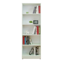 【南亞塑鋼】2尺開放式5格防水塑鋼書櫃/五格收納櫃/展示櫃(白色)