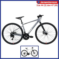 Sepeda Dominate Hybrid RR Verde 700C 18 Speed Frame Alloy 47 (M) Grey