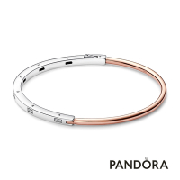 【Pandora官方直營】Pandora Signature I-D 雙色密鑲寶石手環