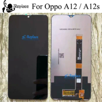 6.2inch Black For Oppo A12 2020 Global LCD Display Touch Screen Digitizer Assembly / With Frame For Oppo A12s