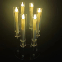 96 Pcs Electronic Flameless LED Taper Candles Lights Night Lamp for Church Wedding Birthday Party Christmas Dinner Decor