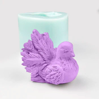 DW0225 PRZY 3D Animal Bird Pigeon Moulds Silicone Wedding Birthday Candle Mold Dove Soap Molds Clay Resin Moulds
