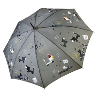 【rainstory】雪靴貓-灰抗UV自動開直骨傘