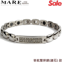 【MARE-316L白鋼】系列：華航雙排鑽﹙鍺石﹚ 款