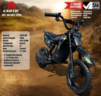 Mainan Motor Aki Anak Exotic Mini Trail EMT-2282 Power Motor 250W Battery SLA 24V 8Ah Black