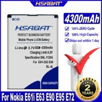 HSABAT 4300mAh BP-4L Battery for Nokia N97 E61i E63 E90 E95 E71 6650F N810 E72 E52 E55