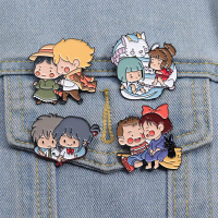 Bajak Laut Pin Pin Animal Metal Metal Anime Hayao Miyazaki Emblem Enamel