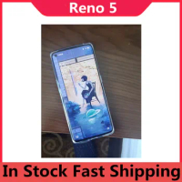 Global Version Oppo Reno 5 CPH2145 5G Mobile Phone 4350mAh 65W Charger Screen Fingerprint NFC 6.43" 90HZ Full Screen 64.0MP